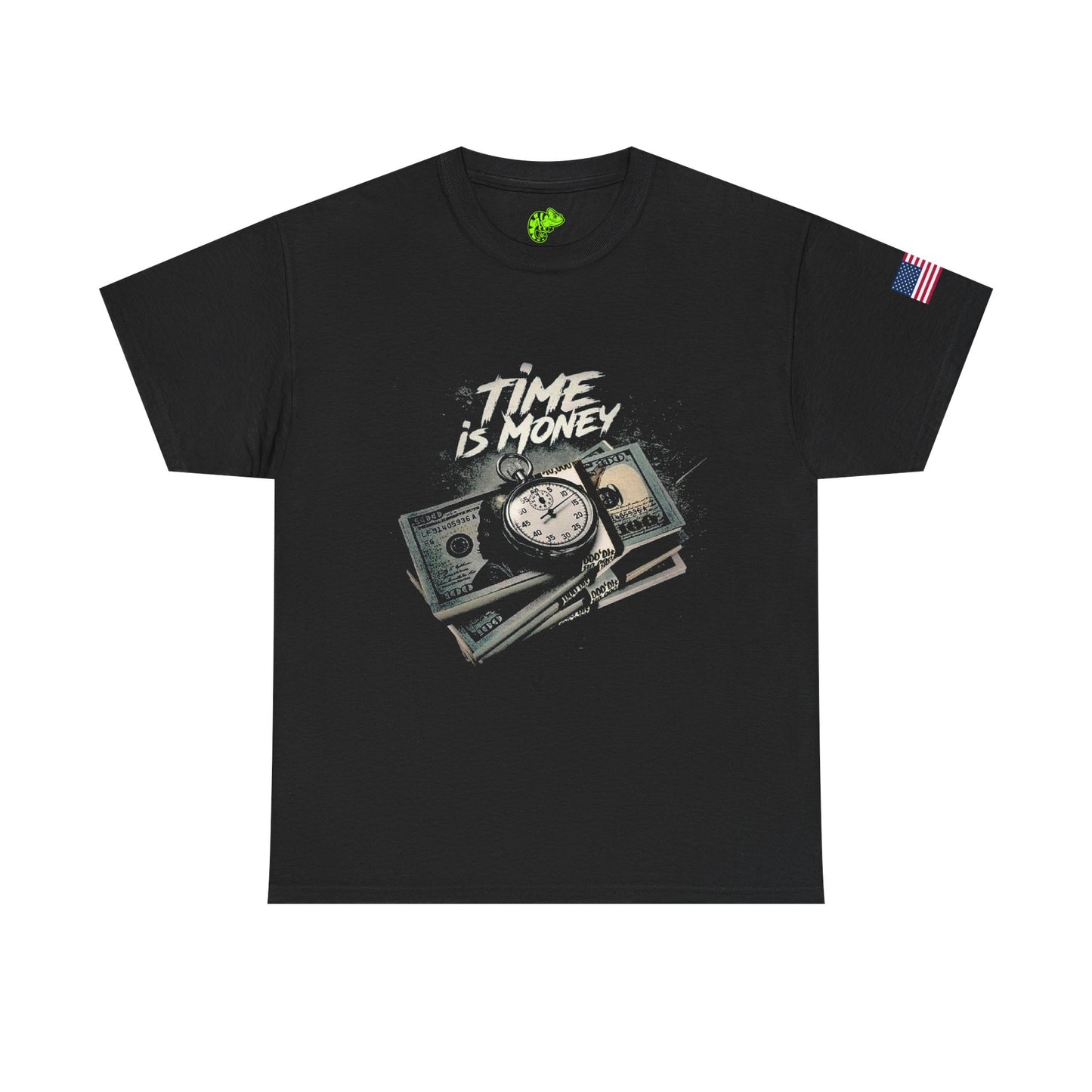 Time Is Money T-Shirt — Vintage Cash & Pocket Watch Graphic Tee