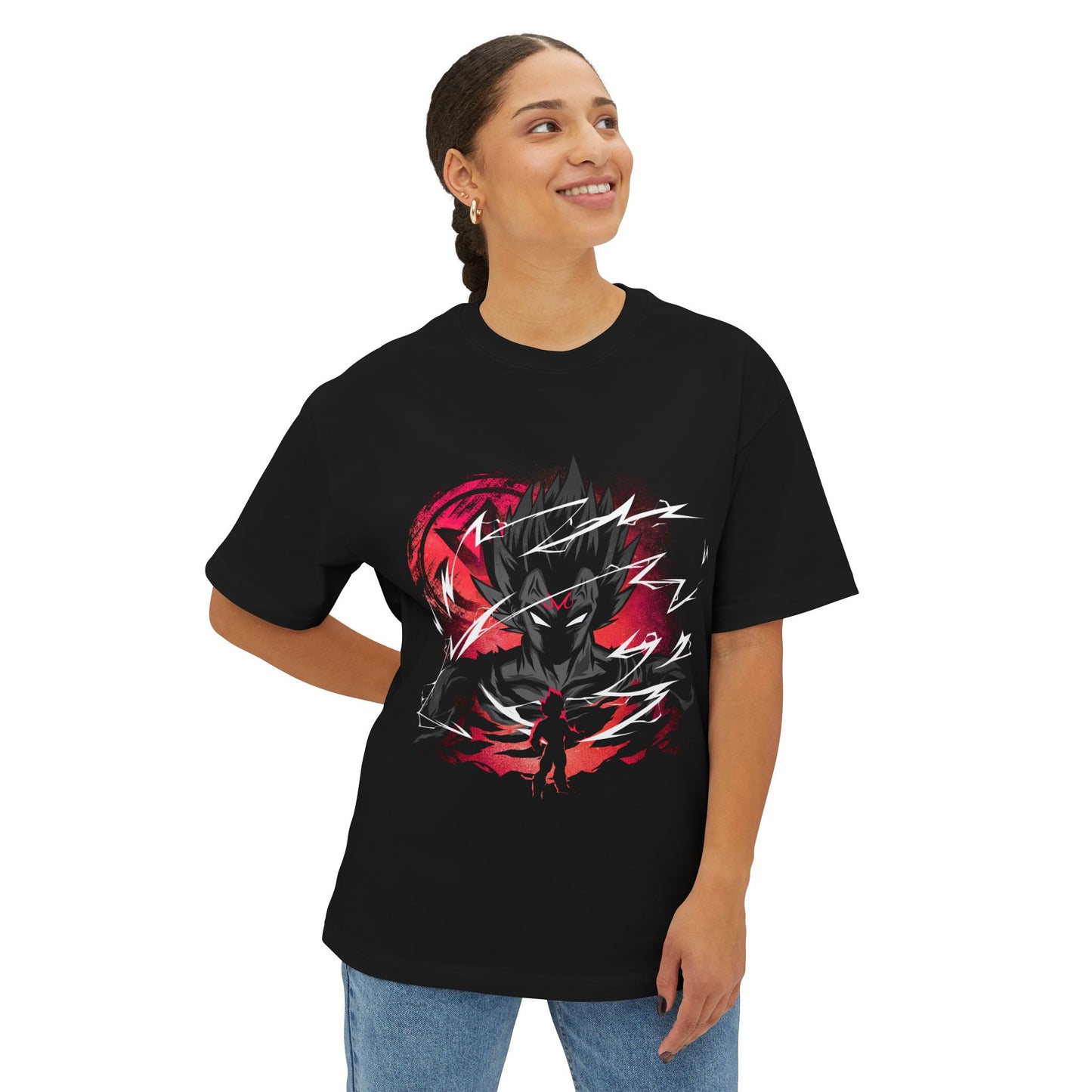 Shadow Warrior Illustration T-Shirt | Red Black Anime Silhouette